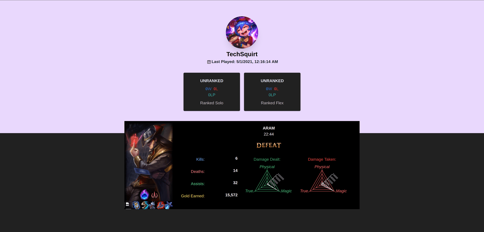 League Stats Tracker